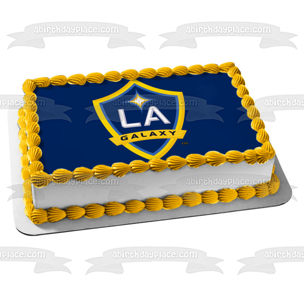 Imagen comestible para decoración de tarta con el logotipo del equipo La Galaxy FC ABPID55867 