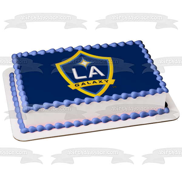 Imagen comestible para decoración de tarta con el logotipo del equipo La Galaxy FC ABPID55867 