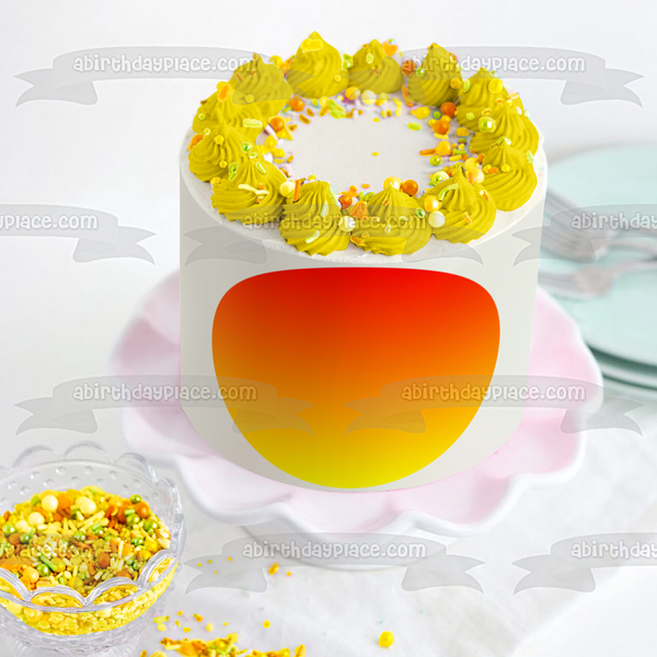 Hot Wheels Orange and Yellow Background Edible Cake Topper Image ABPID12126