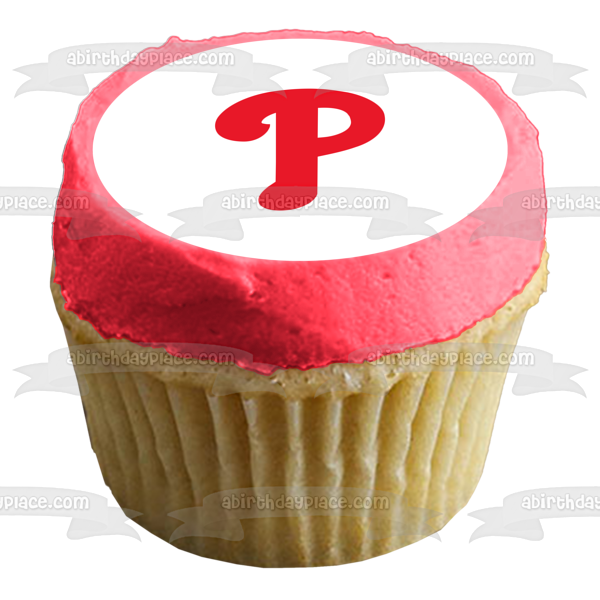 MLB Philadelphia Phillies Team Logo Edible Cake Topper Image ABPID55874