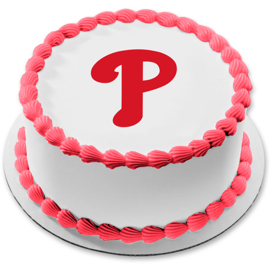 MLB Philadelphia Phillies Team Logo Edible Cake Topper Image ABPID55874