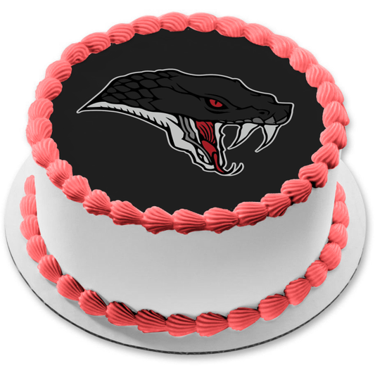 Ilustración del logotipo de la cabeza de serpiente Imagen comestible para decoración de tarta ABPID55878 