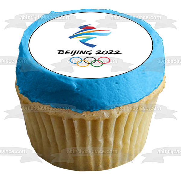 Beijing 2022 Olympics Logo Edible Cupcake Topper Images ABPID55978
