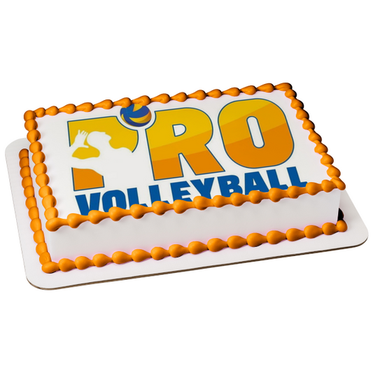Professional Volleyball  League Logo Edible Cake Topper Image ABPID55882
