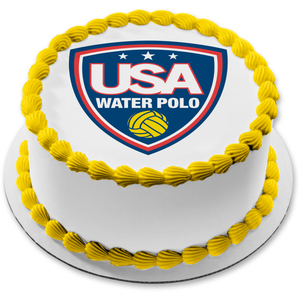 USA Water Polo Competition Logo Edible Cake Topper Image ABPID55981
