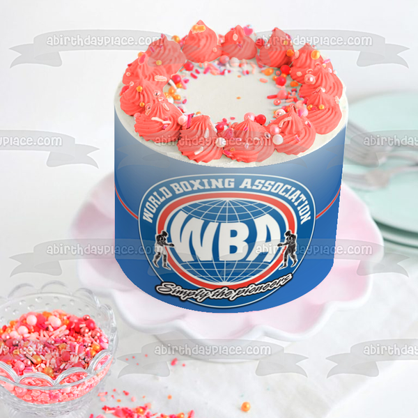 Wba World Boxing Association Logo Edible Cake Topper Image ABPID55984