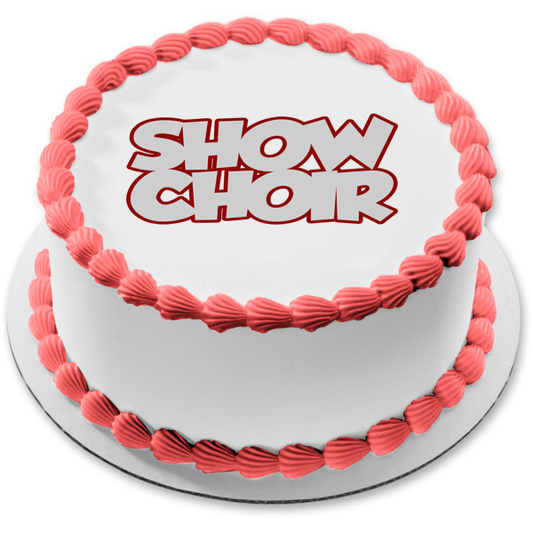 Show Choir Singing Music Activity Edible Cake Topper Image ABPID55889
