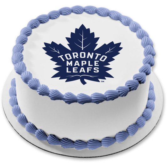 NHL Toronto Maple Leaf's Team Logo Edible Cake Topper Image ABPID55993