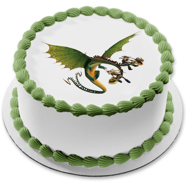 How to Train Your Dragon Zippleback Tuffnut Ruffnut Edible Cake Topper Image ABPID12171