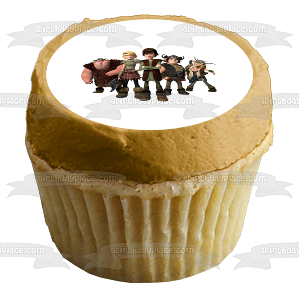 How to Train Your Dragon Astrid Hiccup Fishlegs Ruffnut Tuffnug Snotlout Edible Cake Topper Image ABPID12176