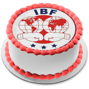 Ibf International Boxing Federation Logo Edible Cake Topper Image ABPID55921
