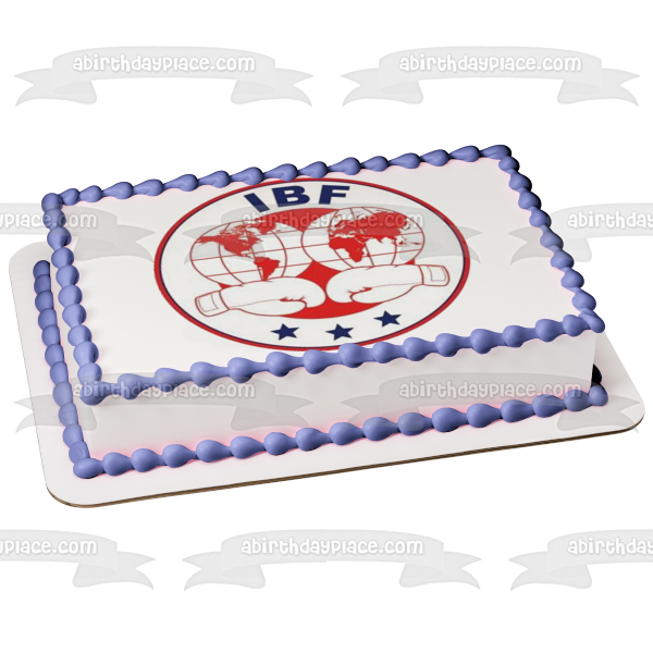 Ibf International Boxing Federation Logo Edible Cake Topper Image ABPID55921