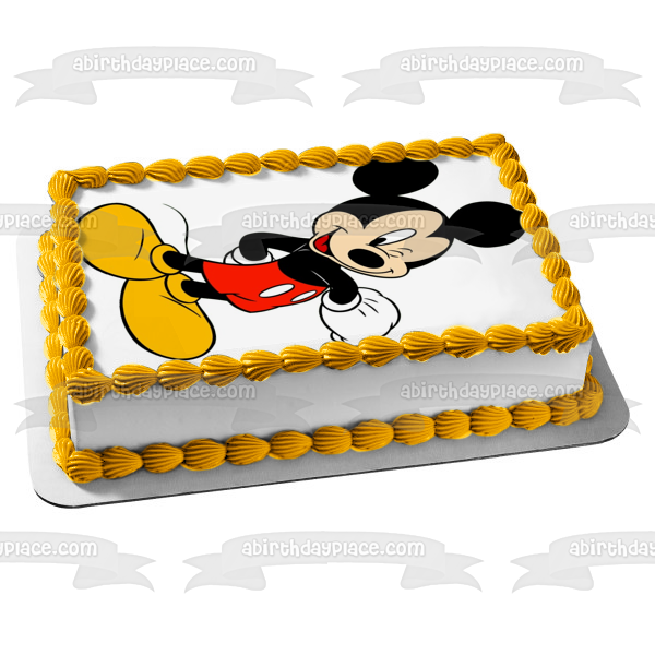 Disney Mickey Mouse Winking Edible Cake Topper Image ABPID12368