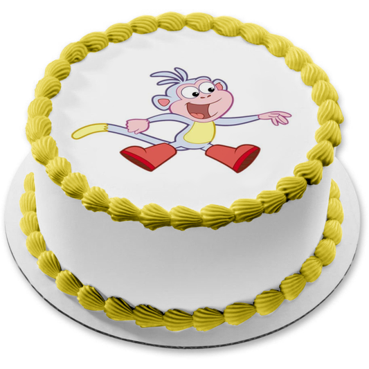 Adorno comestible para tarta con botas de Dora la Exploradora, imagen ABPID12184 