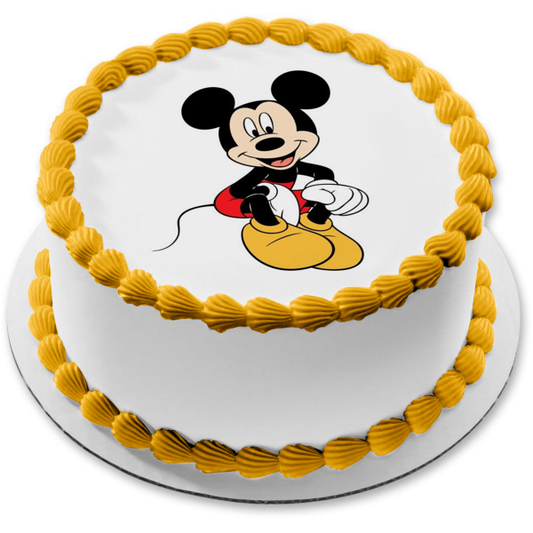 Disney Mickey Mouse sentado adorno comestible para tarta imagen ABPID12370 