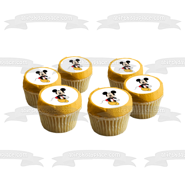 Disney Mickey Mouse Sitting Edible Cake Topper Image ABPID12370