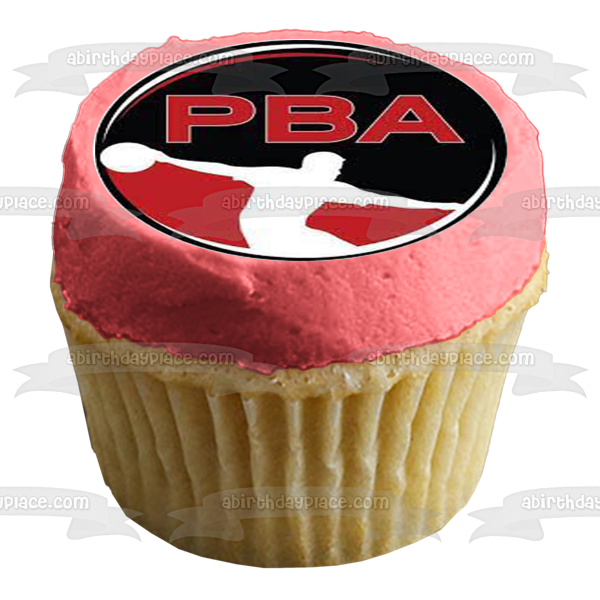 Pba Professional Bowling Association Logo Edible Cupcake Topper Images ABPID56027