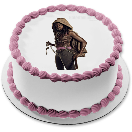 Imagen comestible para decoración de tarta de The Walking Dead Michonne ABPID12401 