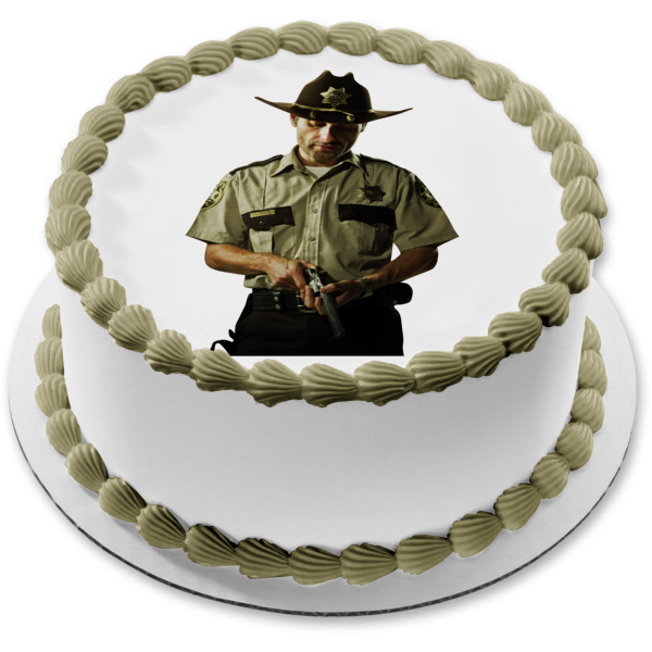The Walking Dead Rick Grimes Edible Cake Topper Image ABPID12419