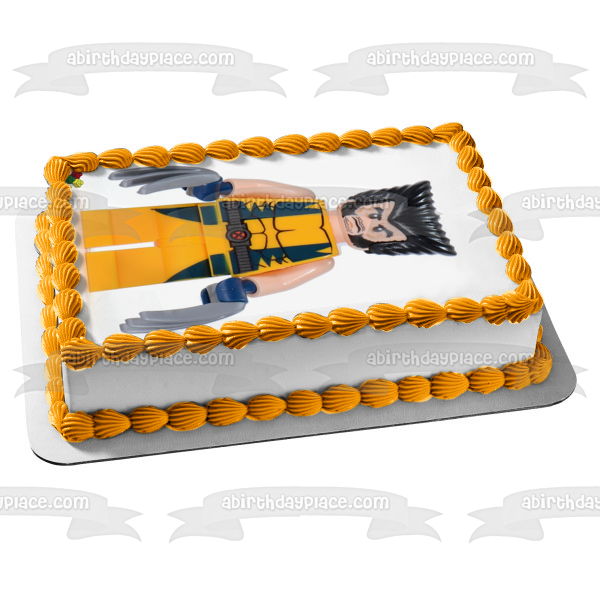 Marvel LEGO Superhero Wolverine Edible Cake Topper Image ABPID12259