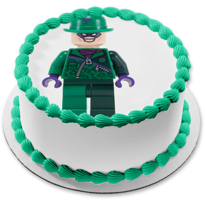 LEGO DC Comics The Riddler Edible Cake Topper Image ABPID12275