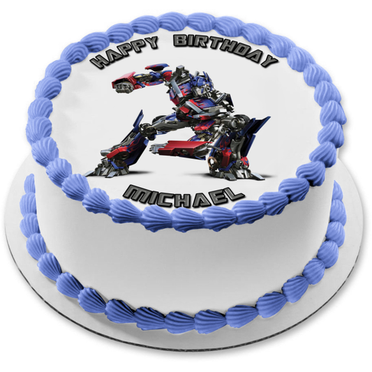 Transformers Optimus Prime Edible Cake Topper Image ABPID12606