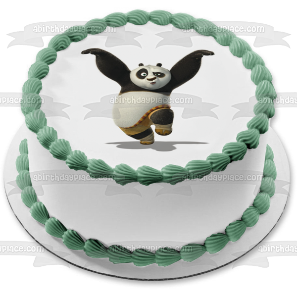 Kung Fu Panda Po Karate Stance Edible Cake Topper Image ABPID12802