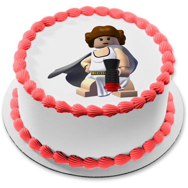 LEGO Star Wars Princess Leia Edible Cake Topper Image ABPID12673
