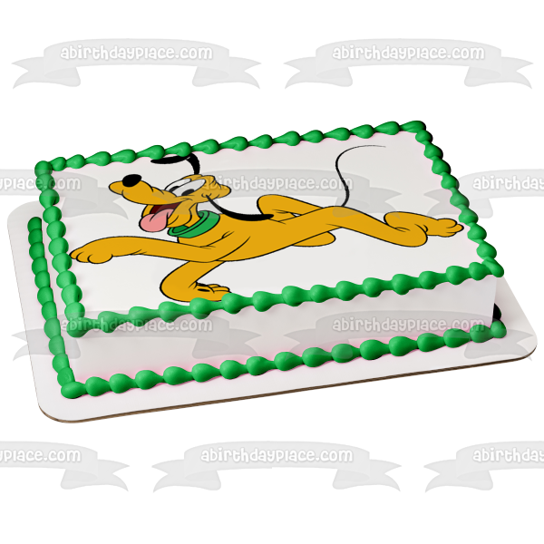 Walt Disney Pluto Running Edible Cake Topper Image ABPID12855
