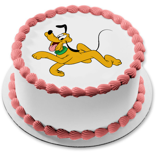 Walt Disney Pluto Running Edible Cake Topper Image ABPID12855