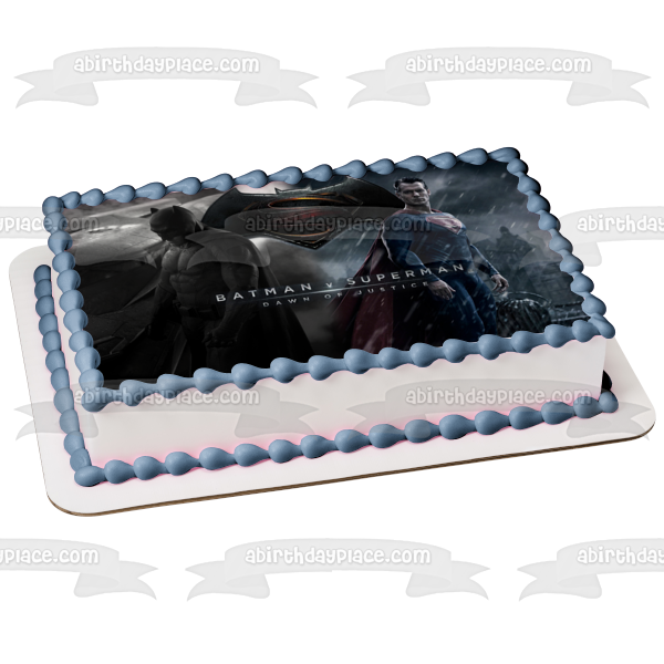 Batman Vs. Superman: Dawn of Justice Edible Cake Topper Image ABPID56038