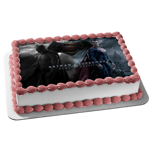 Batman Vs. Superman: Dawn of Justice Edible Cake Topper Image ABPID56038