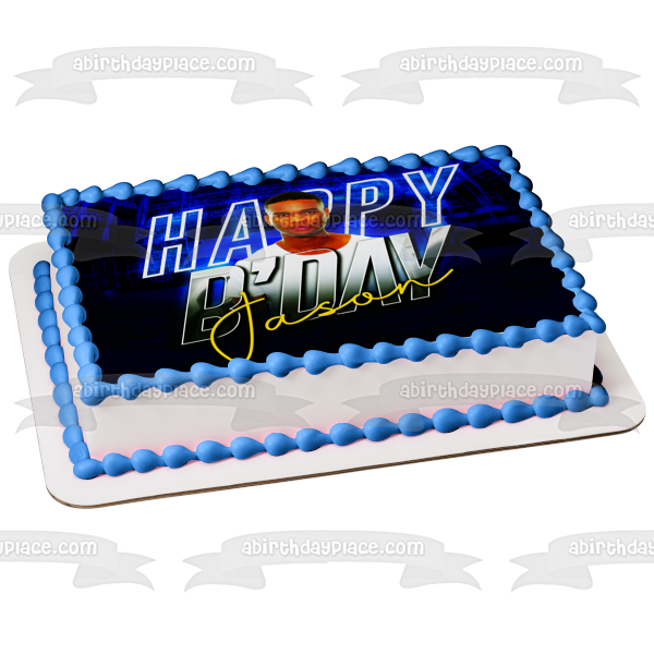 Birthday Blues Album Cover Photo Frame Edible Cake Topper Image ABPID56039