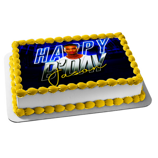 Birthday Blues Album Cover Photo Frame Edible Cake Topper Image ABPID56039