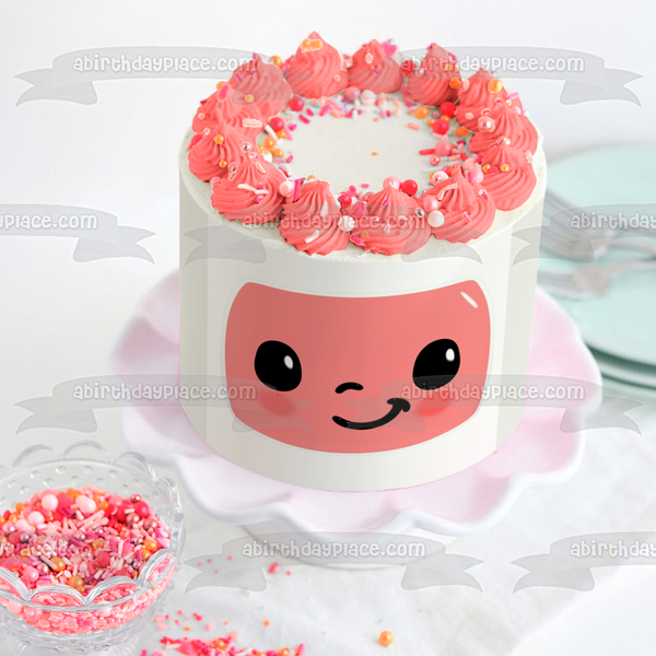Cocomelon Face Edible Cake Topper Image ABPID56040