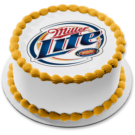 Miller Lite Logo Edible Cake Topper Image ABPID56146