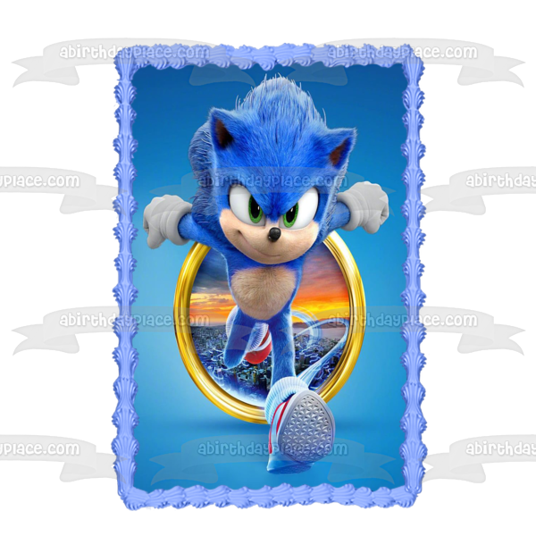 Sonic Head Cake Topper Sonic Rings Run Sonic Game Cutting -  Norway