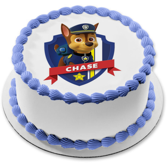 Paw Patrol Chase Edible Cake Topper Image ABPID12685