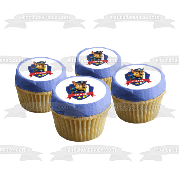 Paw Patrol Chase Edible Cake Topper Image ABPID12685