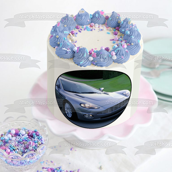 Sports Cars Aston Martin Vanquish S 2007 Edible Cake Topper Image ABPID12876
