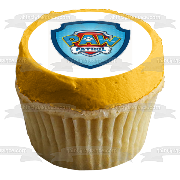 Paw Patrol Shield Badge Edible Cake Topper Image ABPID12692