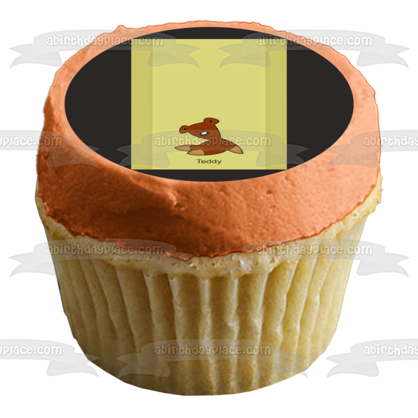 Mr. Bean Teddy Green Background Edible Cake Topper Image ABPID12969