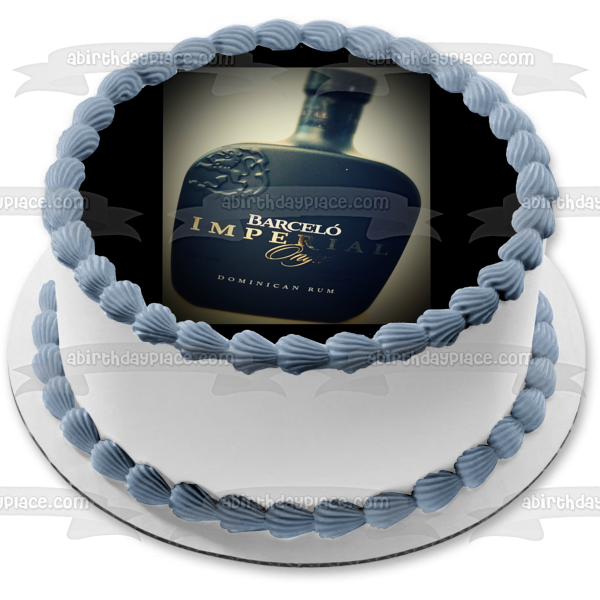 Barcelo Imperial Onyx Dominican Rum Bottle Edible Cake Topper Image ABPID56151