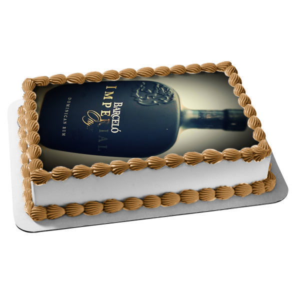 Barcelo Imperial Onyx Dominican Rum Bottle Edible Cake Topper Image ABPID56151