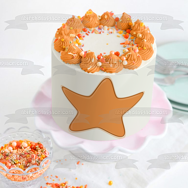 Pj Masks Orange Star Edible Cake Topper Image ABPID12702
