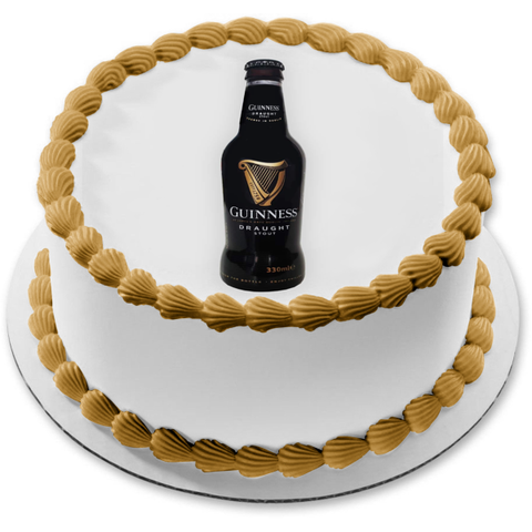 Guinness Draught Stout Bottle Edible Cake Topper Image ABPID56066