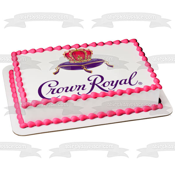 Crown Royal Canadian Whiskey Logo Edible Cake Topper Image ABPID56162
