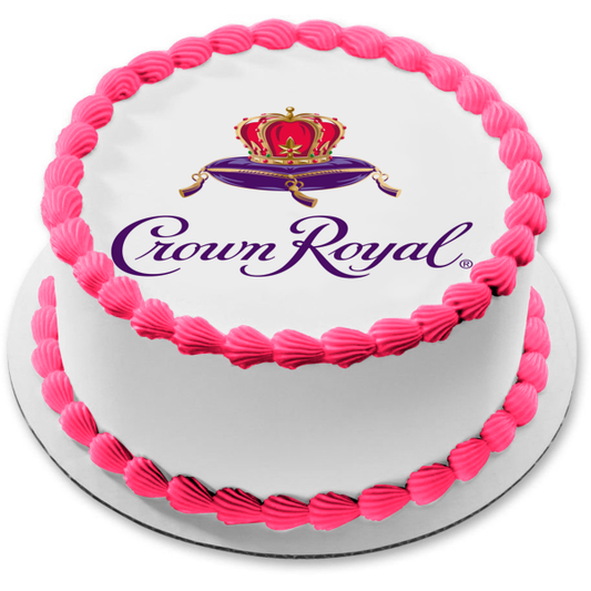 Crown Royal Canadian Whiskey Logo Edible Cake Topper Image ABPID56162