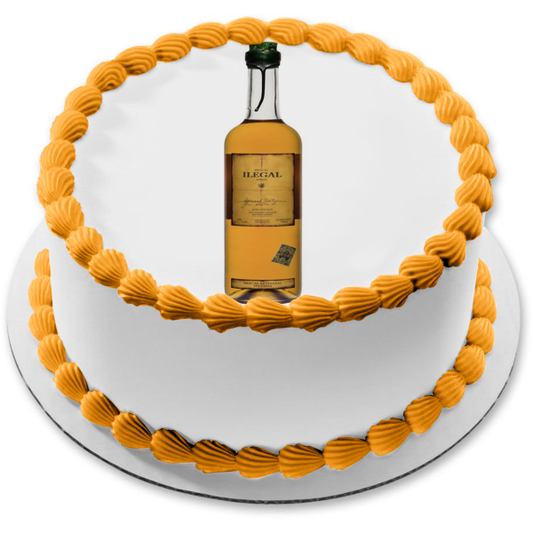 Mezcal Ilegal Bottle Edible Cake Topper Image ABPID56069