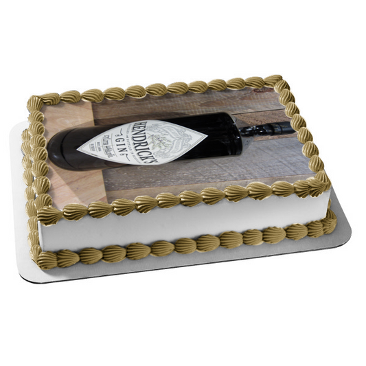 Hendrick's Gin Bottle Edible Cake Topper Image ABPID56164